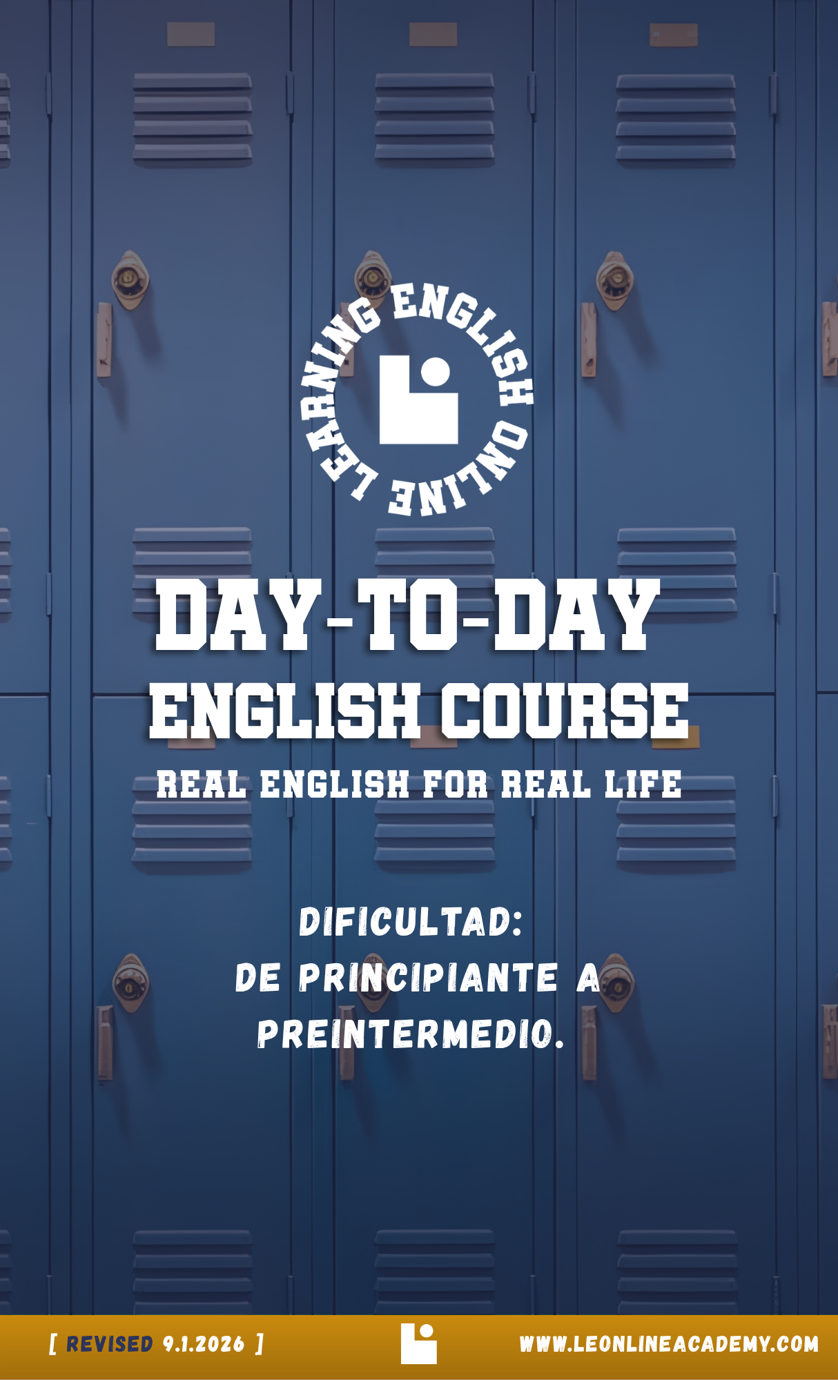 day to day english course, syllabus cover, 2026