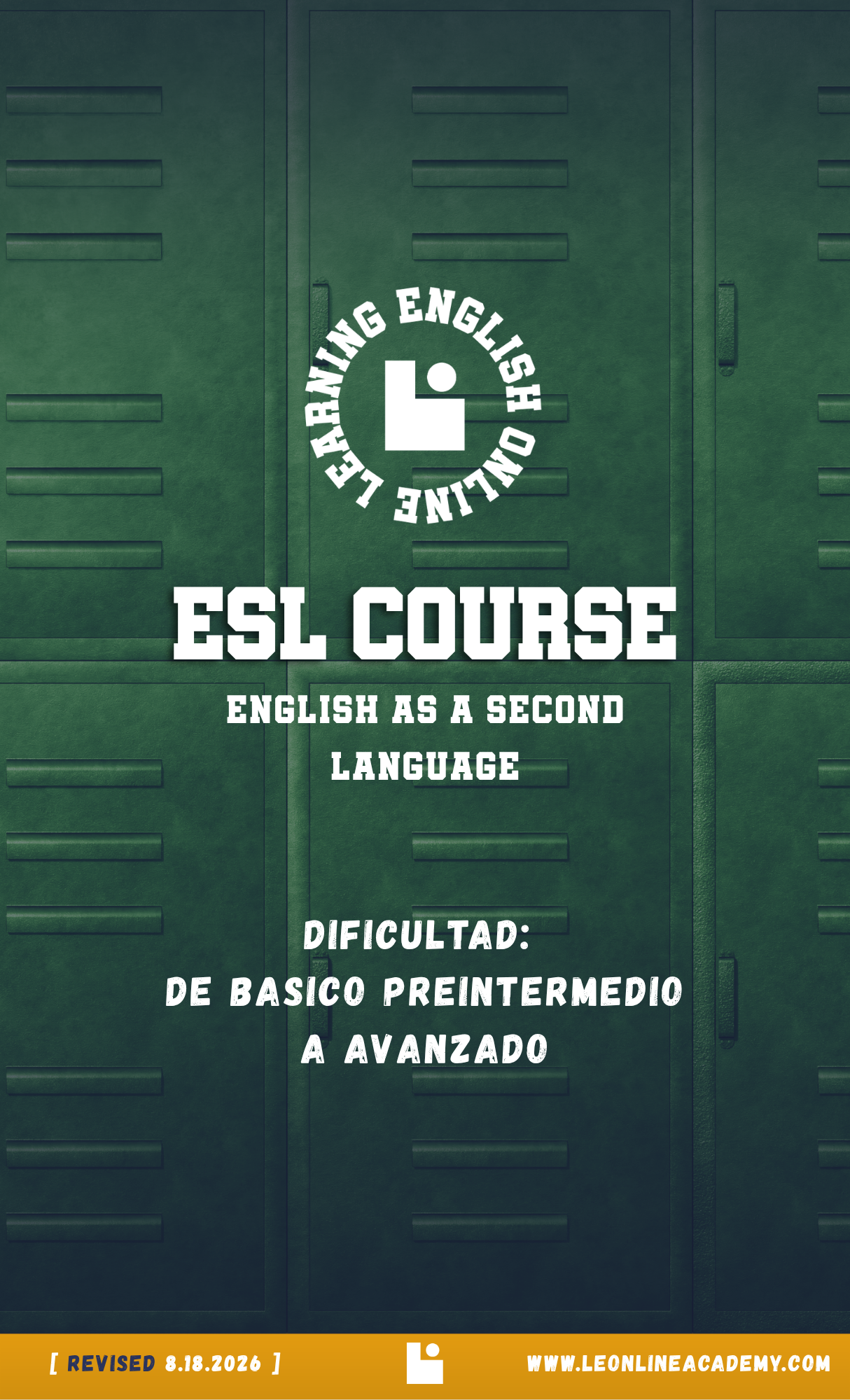 esl english course, syllabus cover, 2026